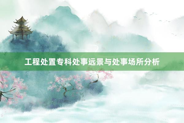 工程处置专科处事远景与处事场所分析